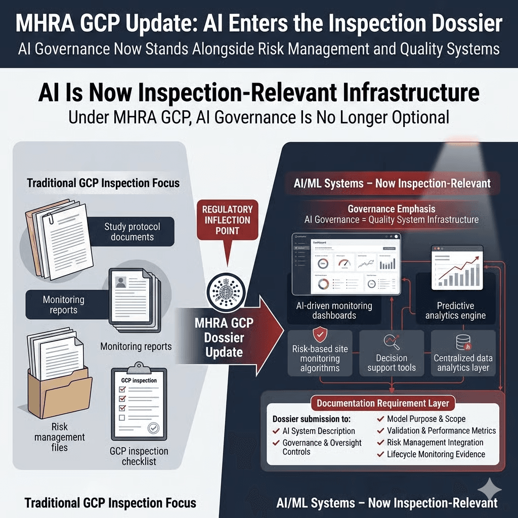 MHRA GCP Update: AI Becomes Inspection-Relevant Infrastructure
