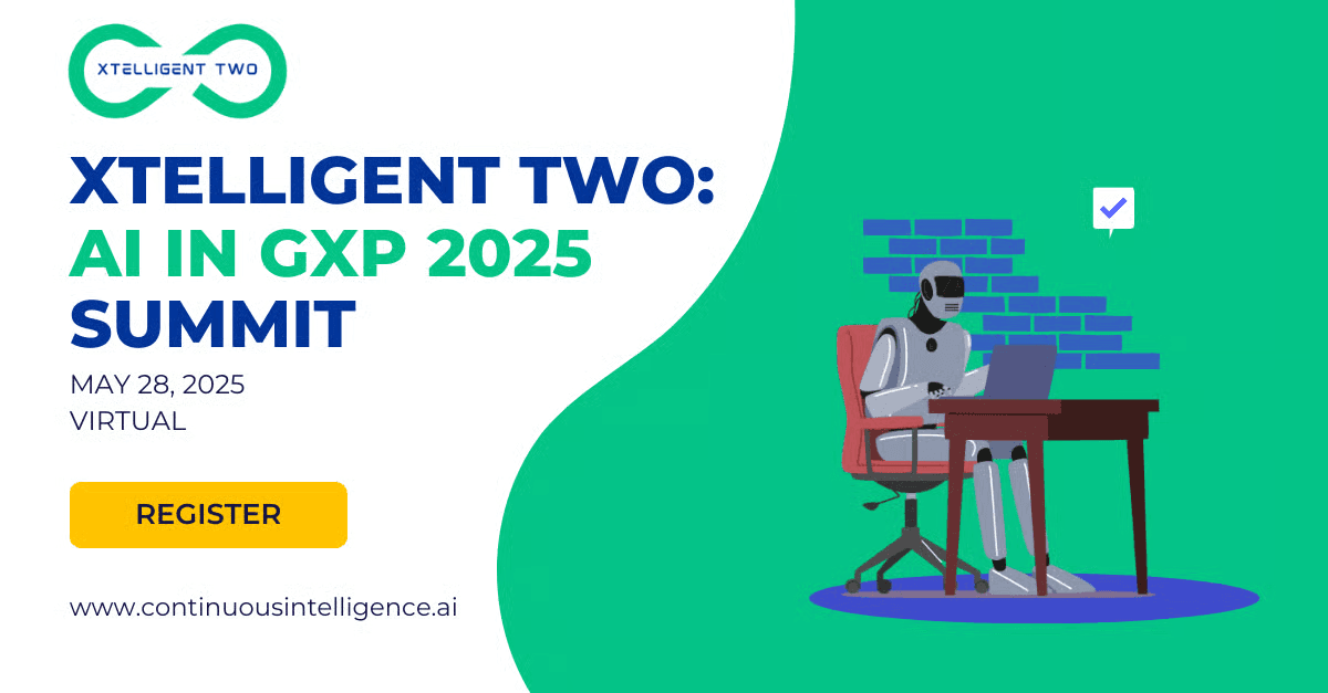 AI in GxP manufacturing conference banner - xTelliGent Two 2025 pharmaceutical automation