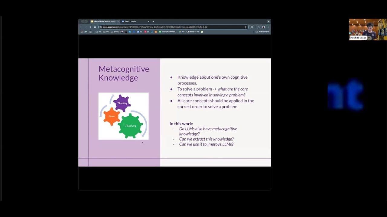 xTelliGent One: Session Three - Thinking about thinking: Metacognitive Capabilities of LLMs